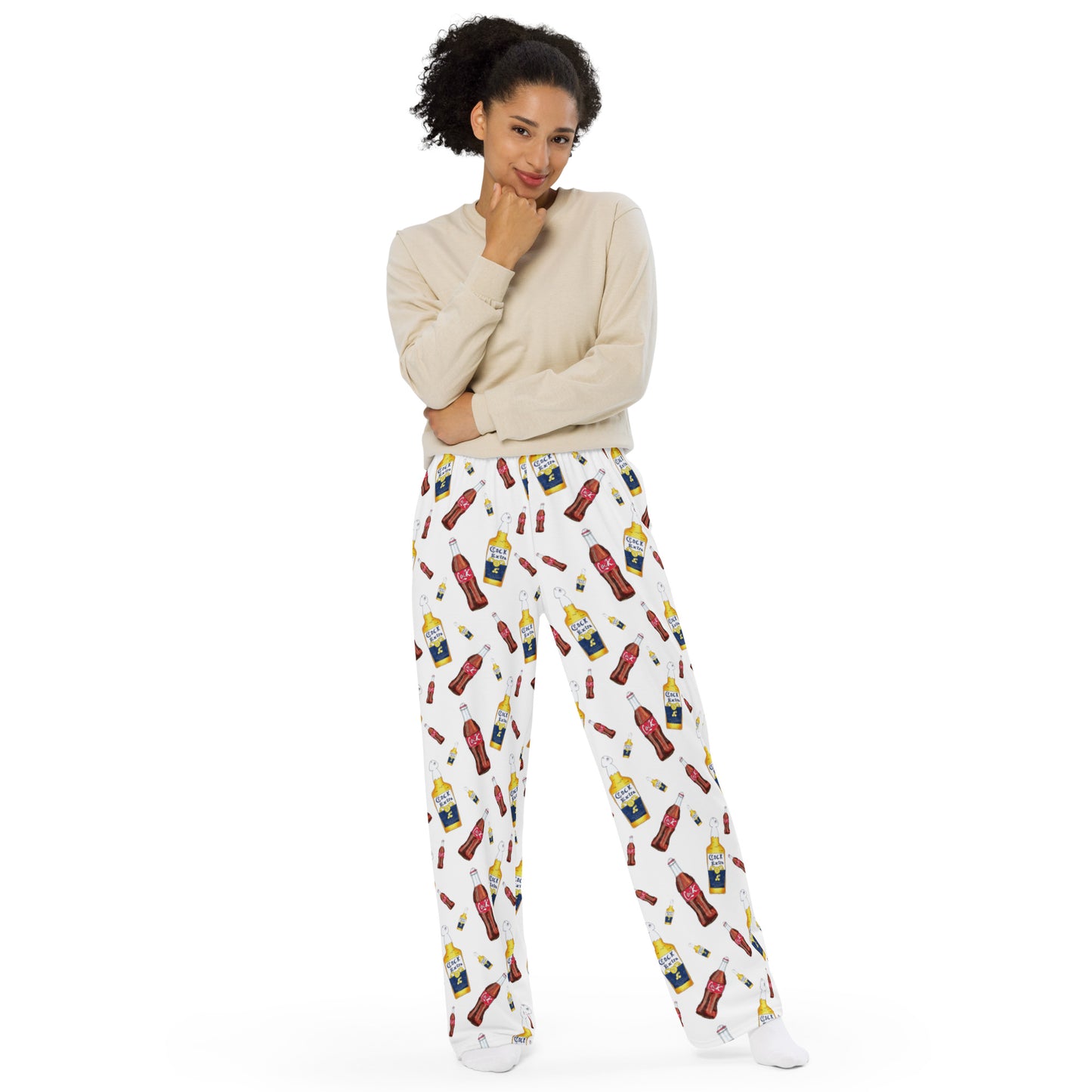 All-over print unisex wide-leg pants
