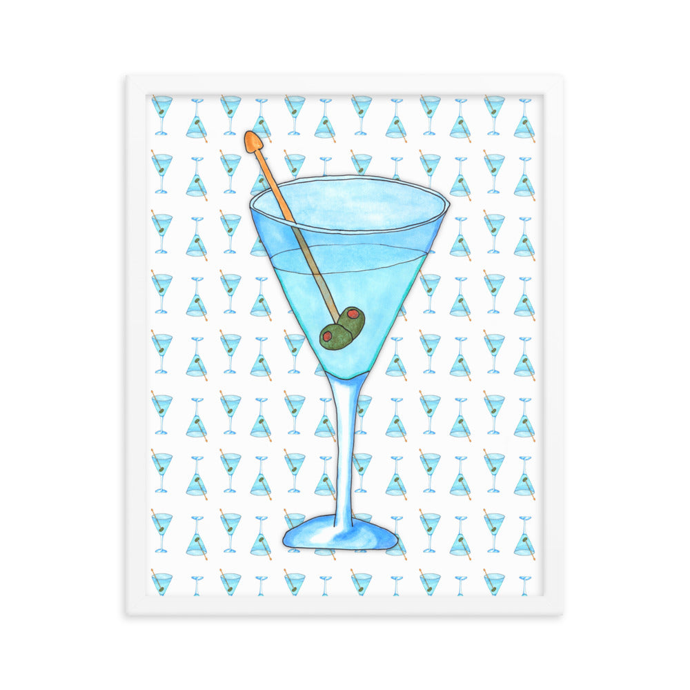 "Martini" framed poster