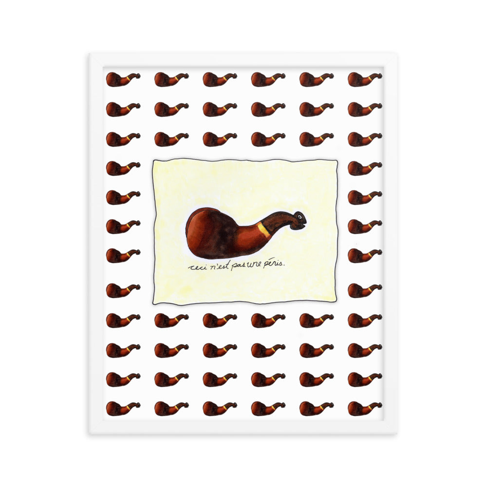 "Ceci n'est pas une pénis" framed poster