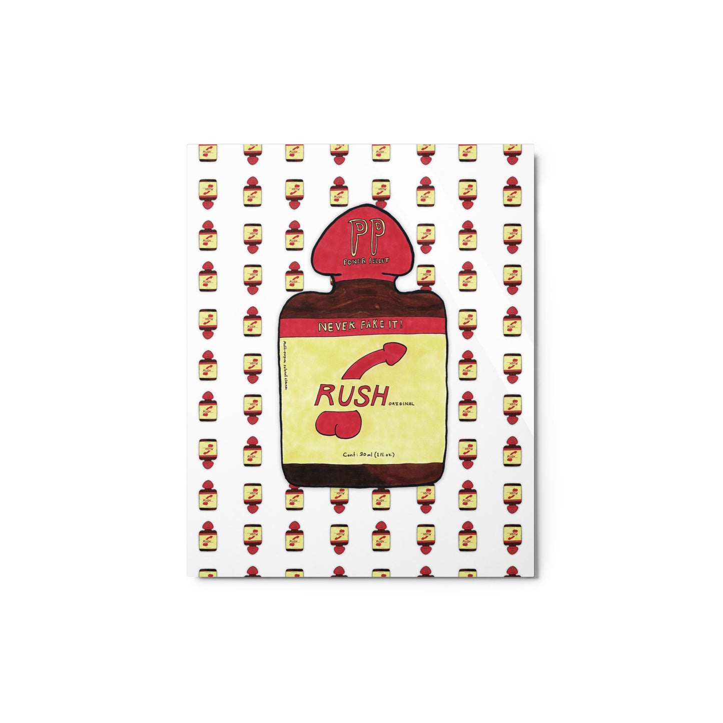 "Never Fake It" metal print