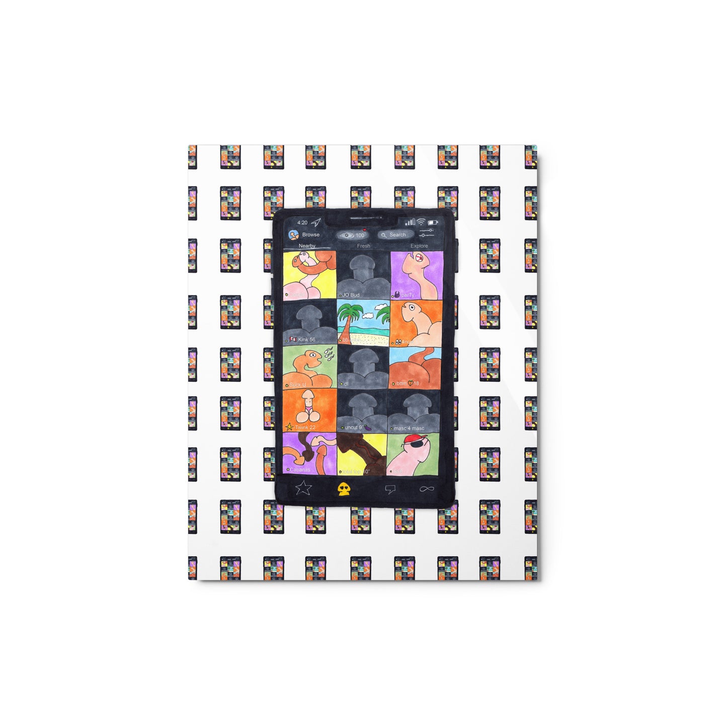 "Grindr" metal print