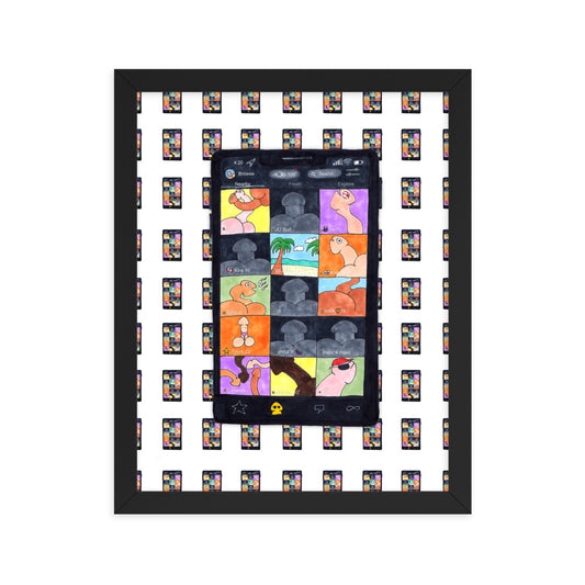 "Grindr" framed poster