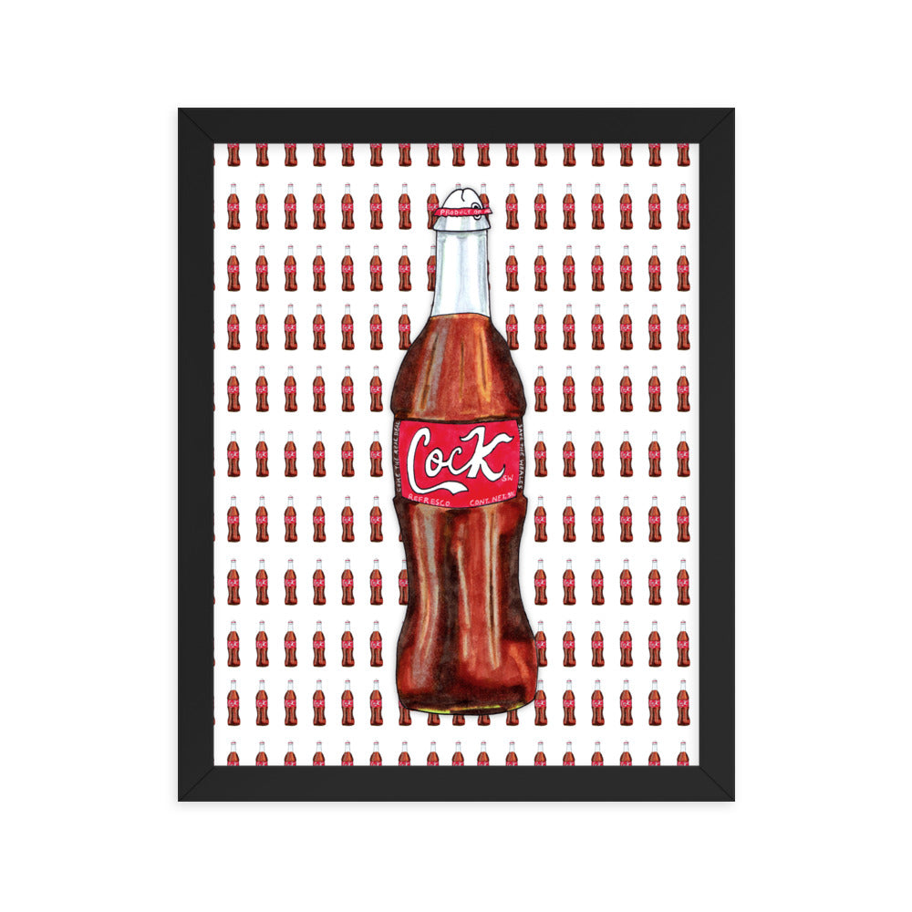 "Coke" framed poster