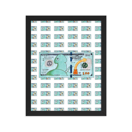 "All About the Benjamins" framed poster