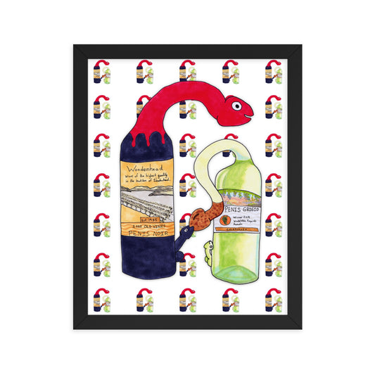 "Penis Grigio & Penis Noir" framed poster