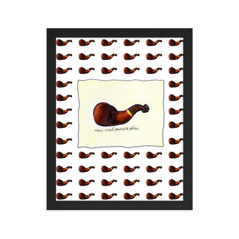 "Ceci n'est pas une pénis" framed poster