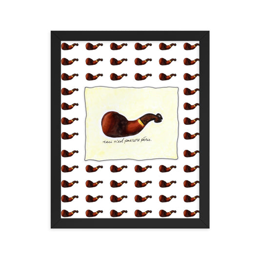 "Ceci n'est pas une pénis" framed poster