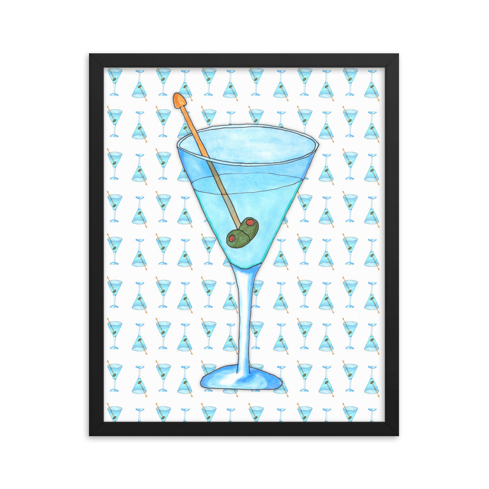 "Martini" framed poster
