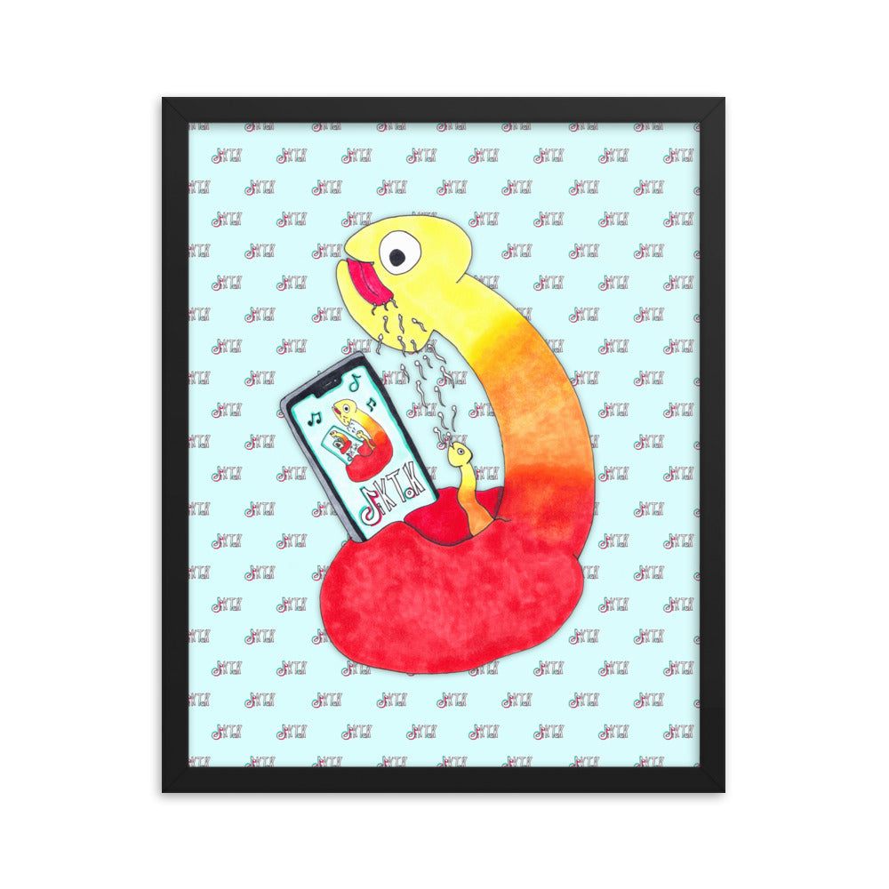 "Dik Tok" framed poster