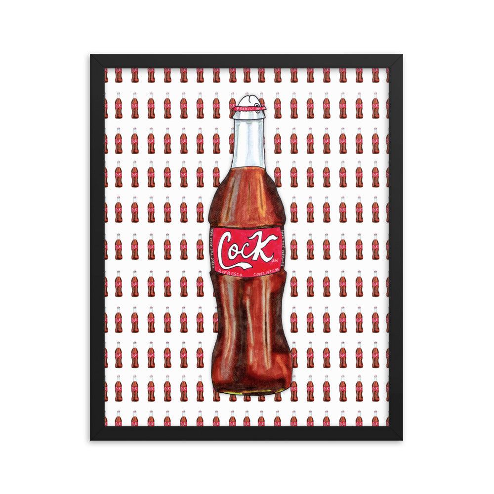 "Coke" framed poster