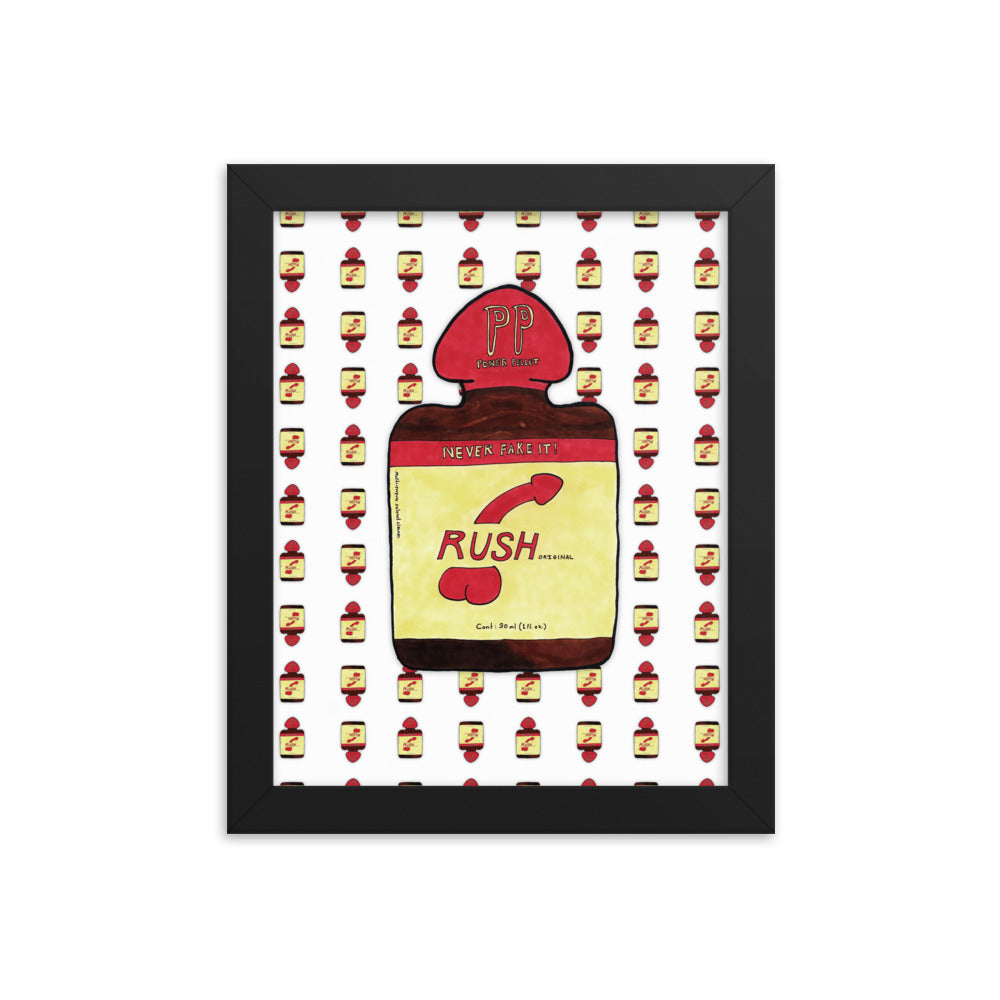 "Never Fake It" framed poster