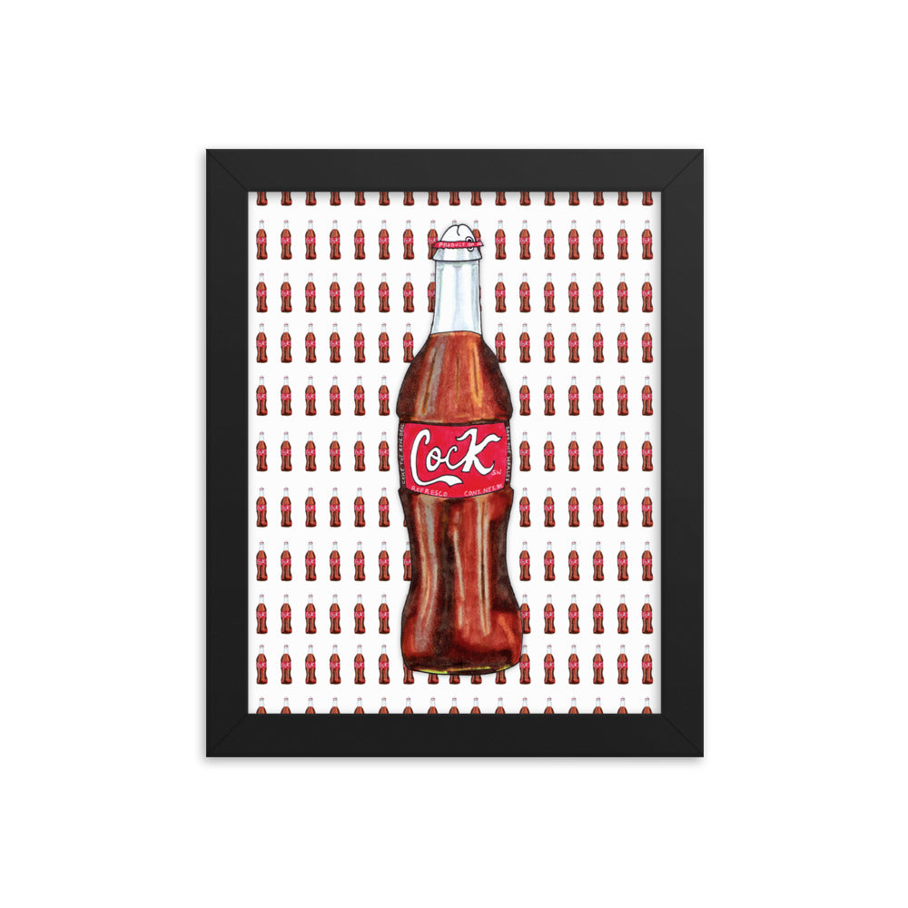 "Coke" framed poster