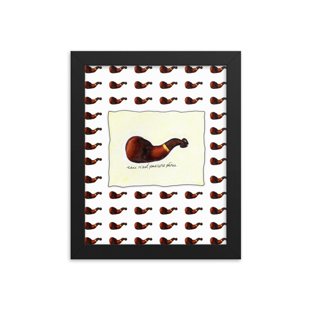"Ceci n'est pas une pénis" framed poster