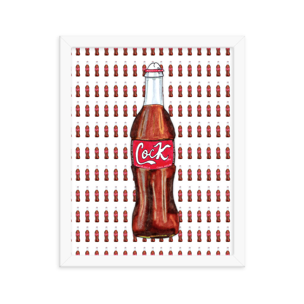 "Coke" framed poster