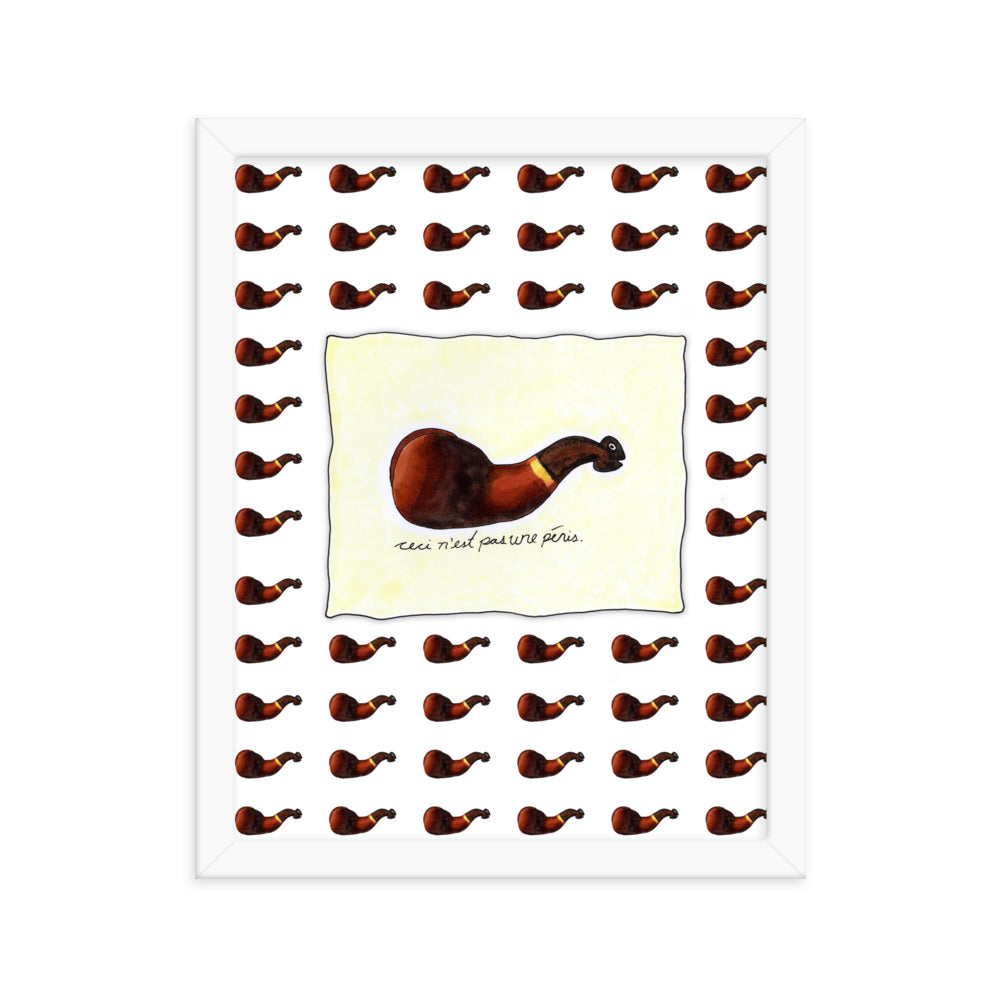 "Ceci n'est pas une pénis" framed poster