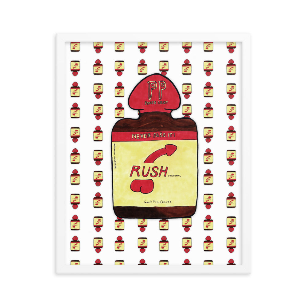 "Never Fake It" framed poster