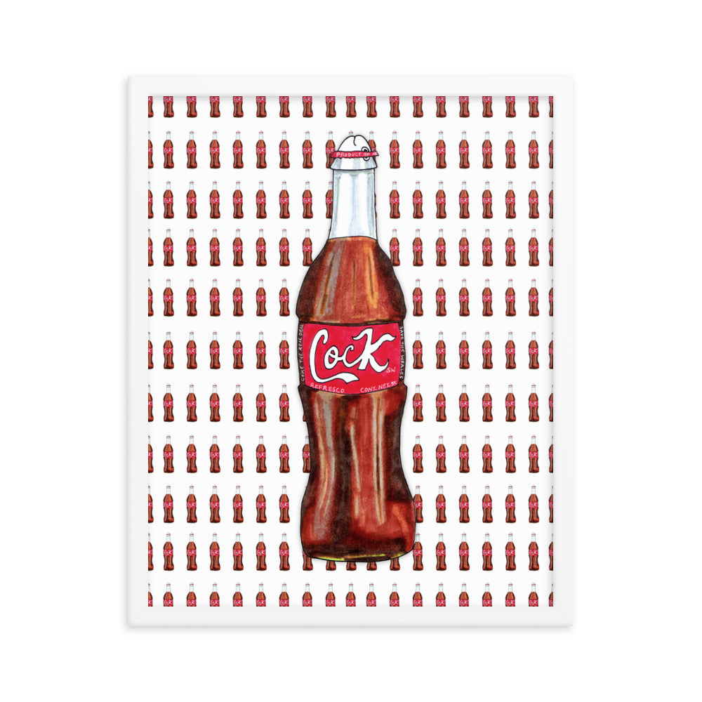 "Coke" framed poster