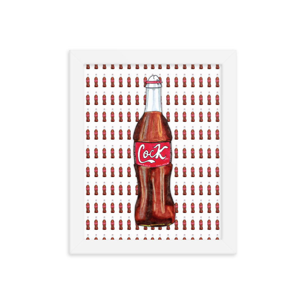 "Coke" framed poster