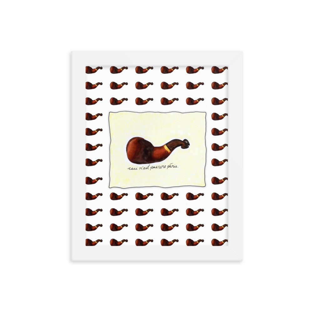 "Ceci n'est pas une pénis" framed poster