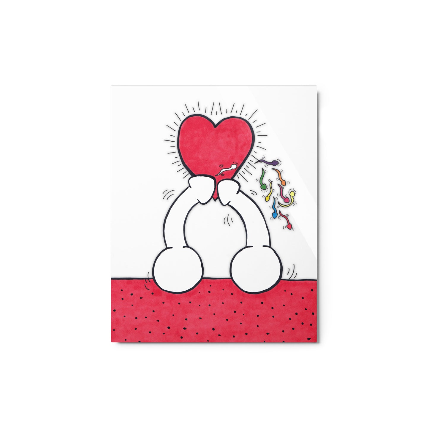 "Haring Heart" metal print