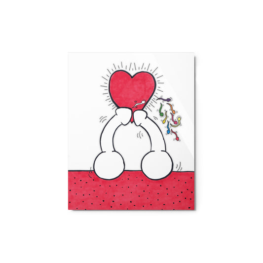 "Haring Heart" metal print