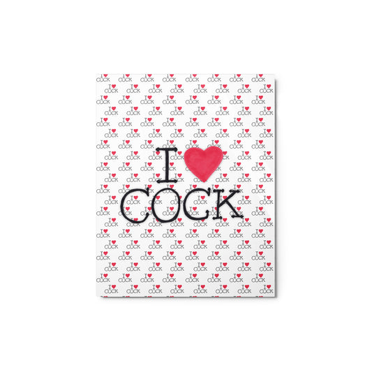 "I <3 Cock" metal print
