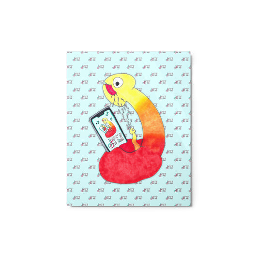 "Dik Tok" metal print