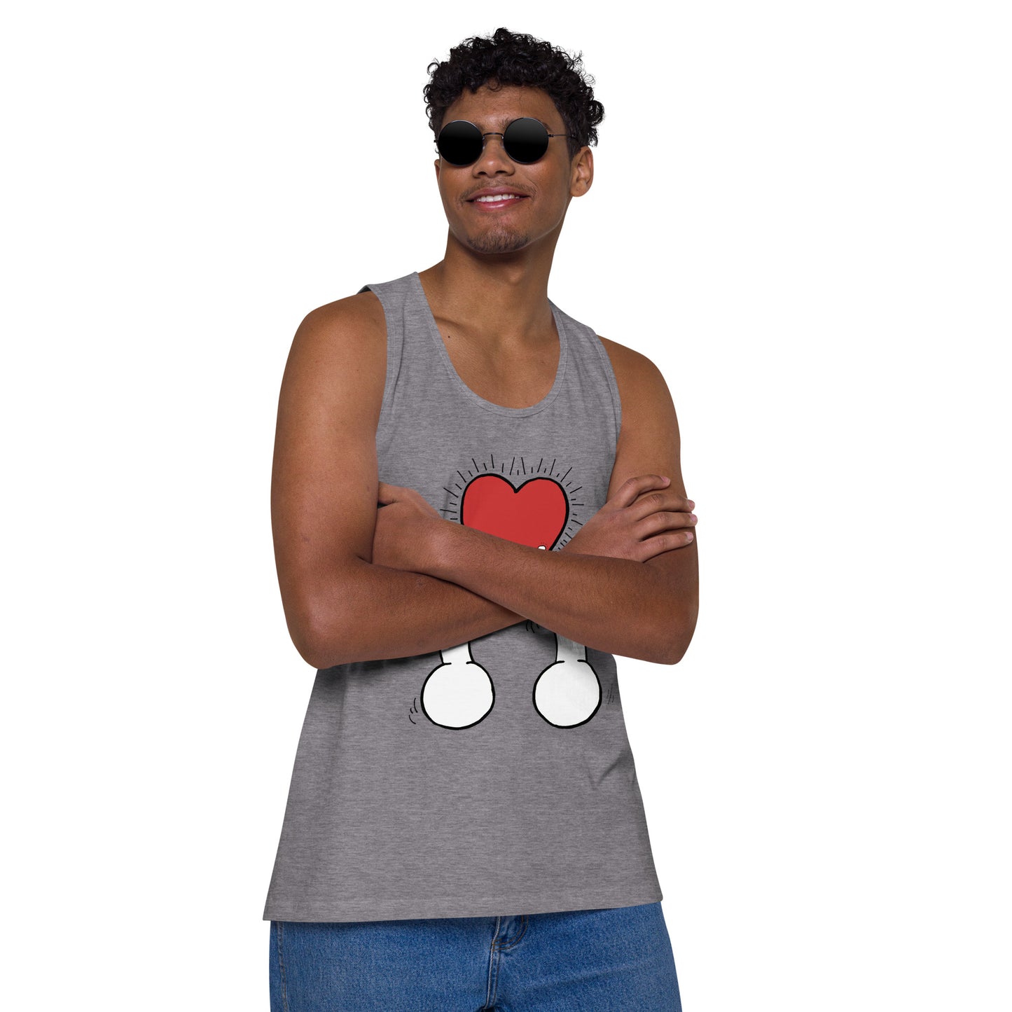 "Haring Heart" Men’s premium tank top