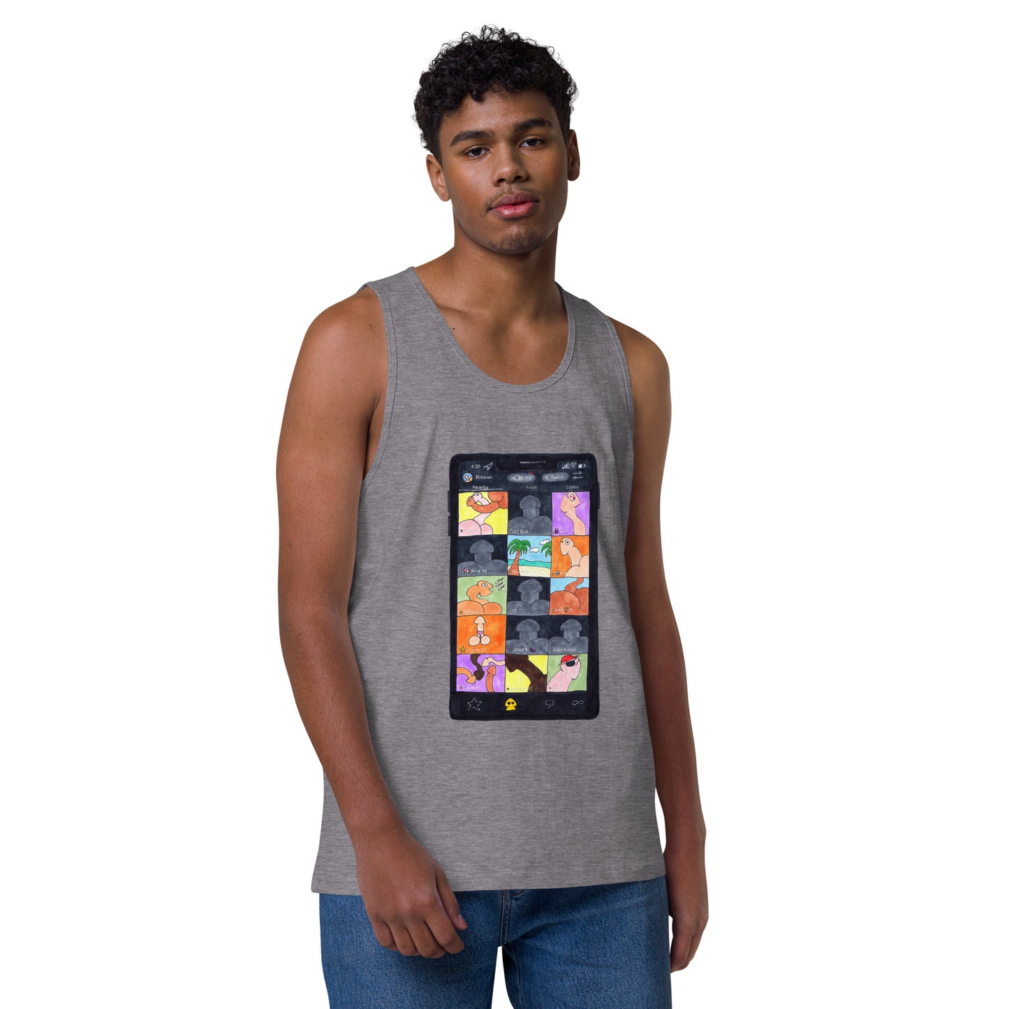 "Grindr" Men’s premium tank top