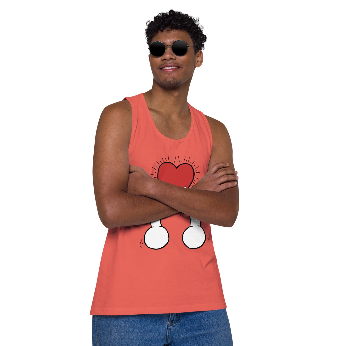 "Haring Heart" Men’s premium tank top