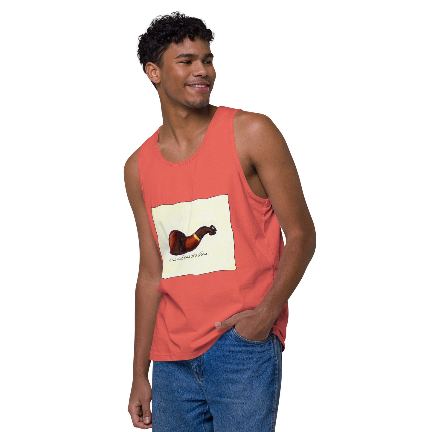 "Ceci n'est pas une pénis" Men’s premium tank top