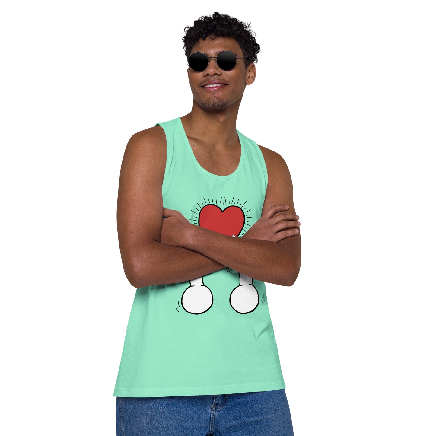 "Haring Heart" Men’s premium tank top
