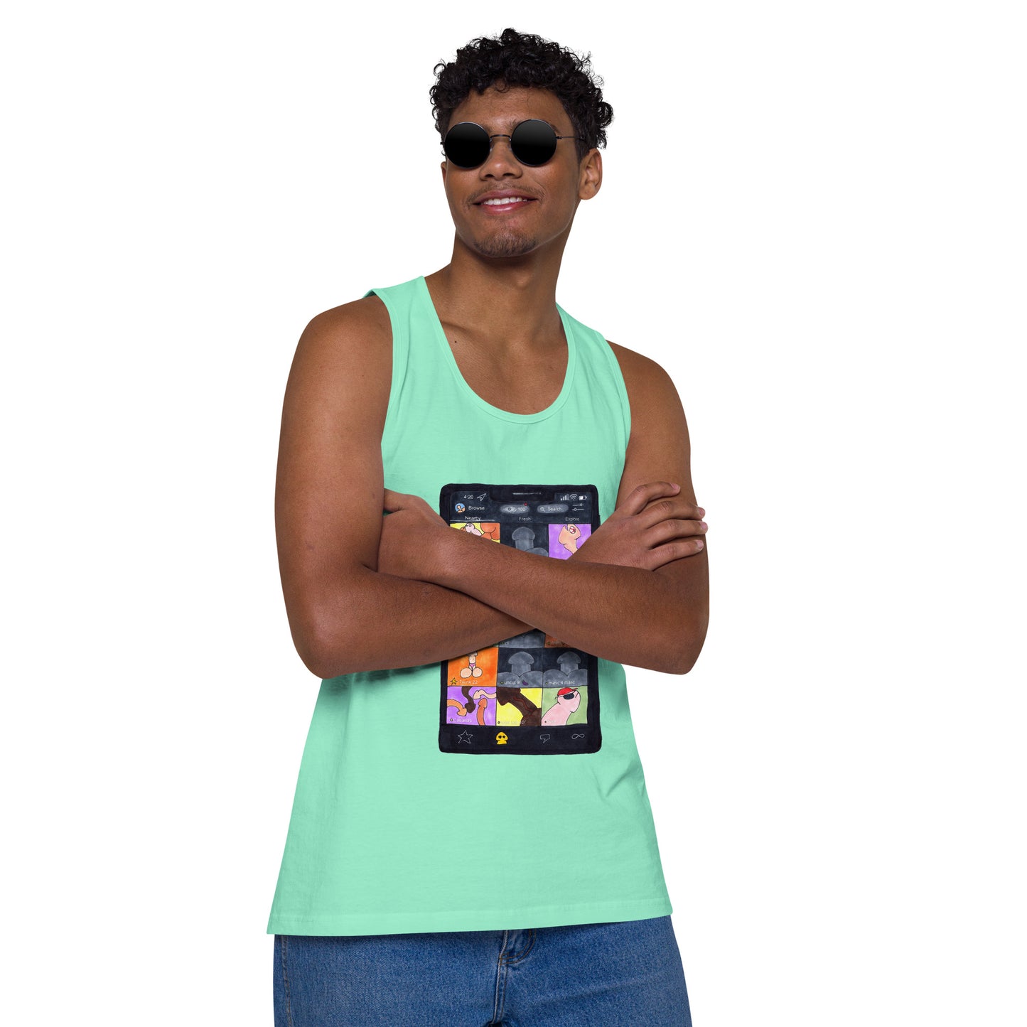 "Grindr" Men’s premium tank top