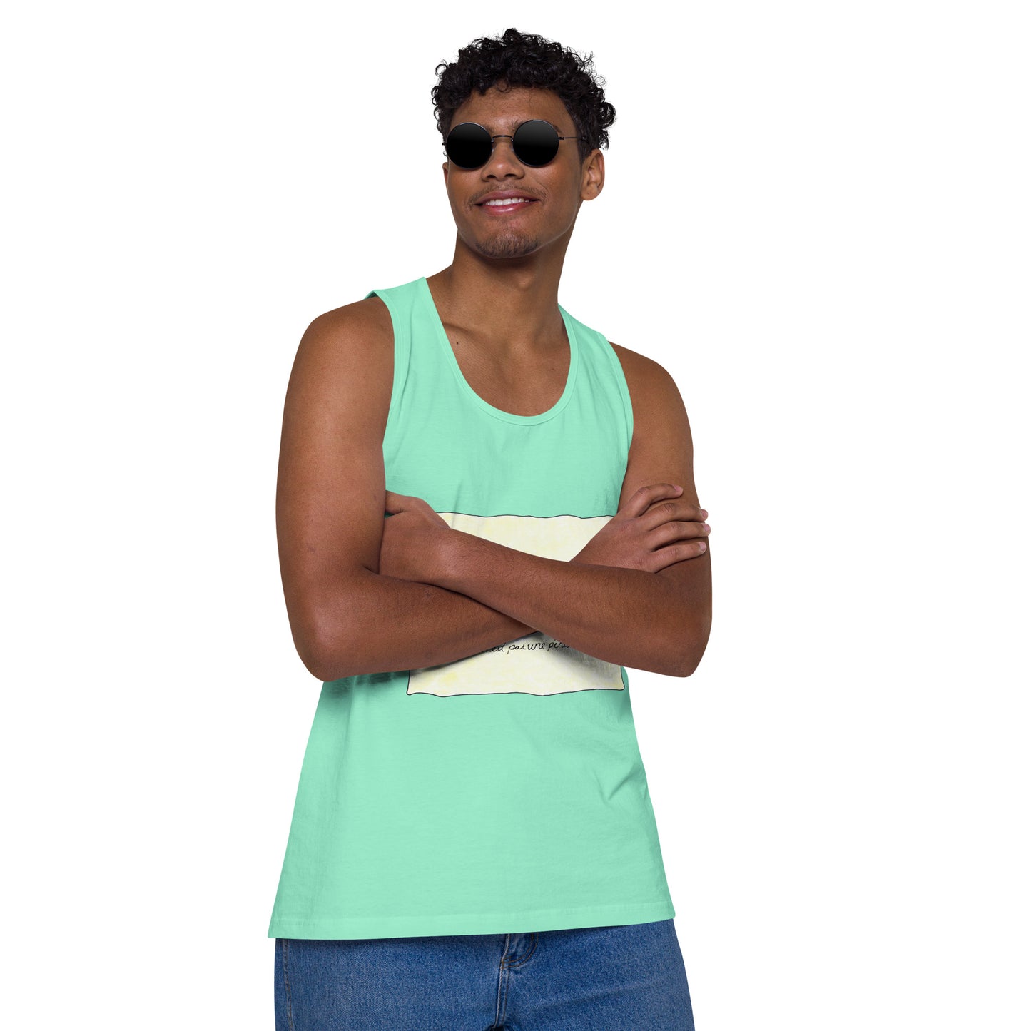 "Ceci n'est pas une pénis" Men’s premium tank top