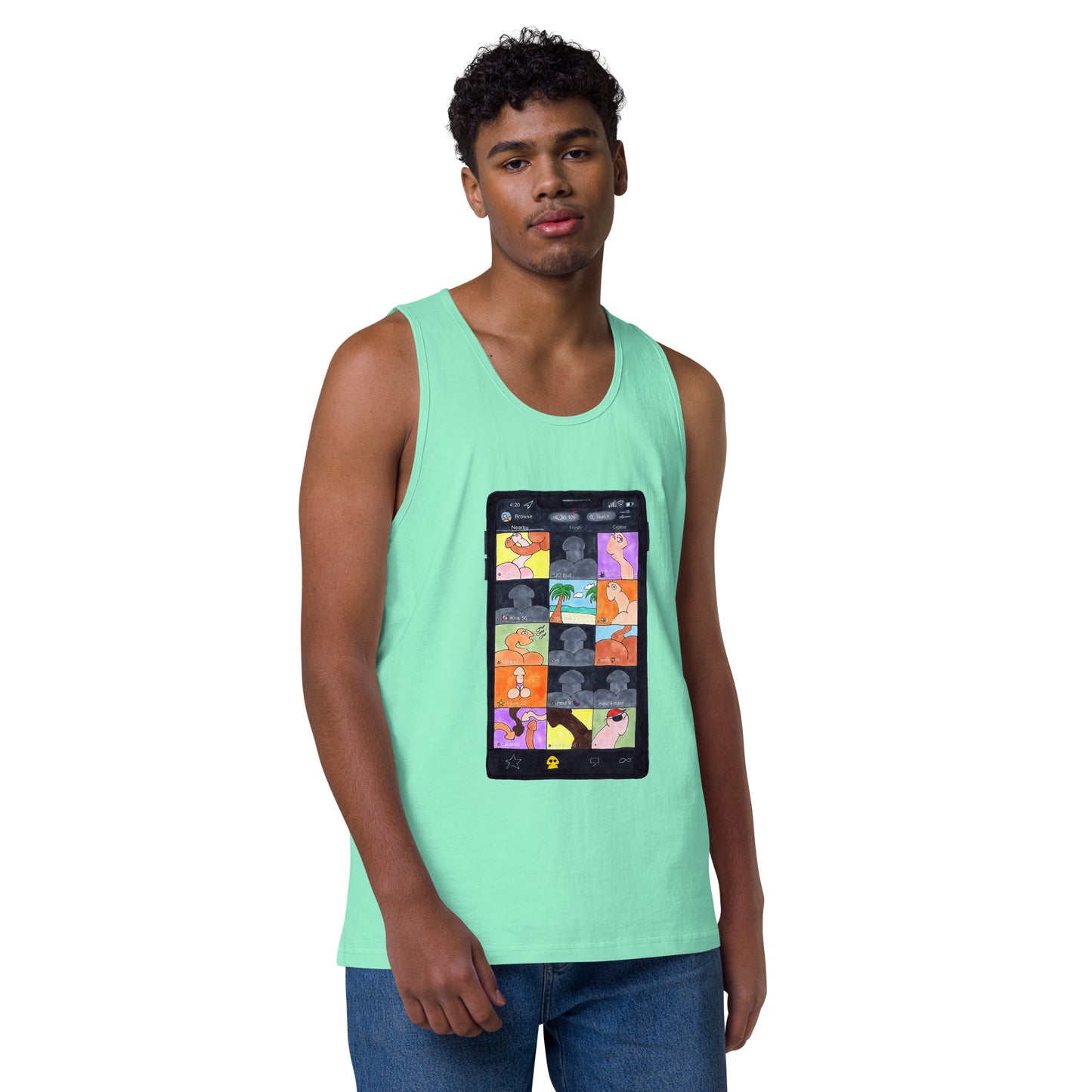 "Grindr" Men’s premium tank top