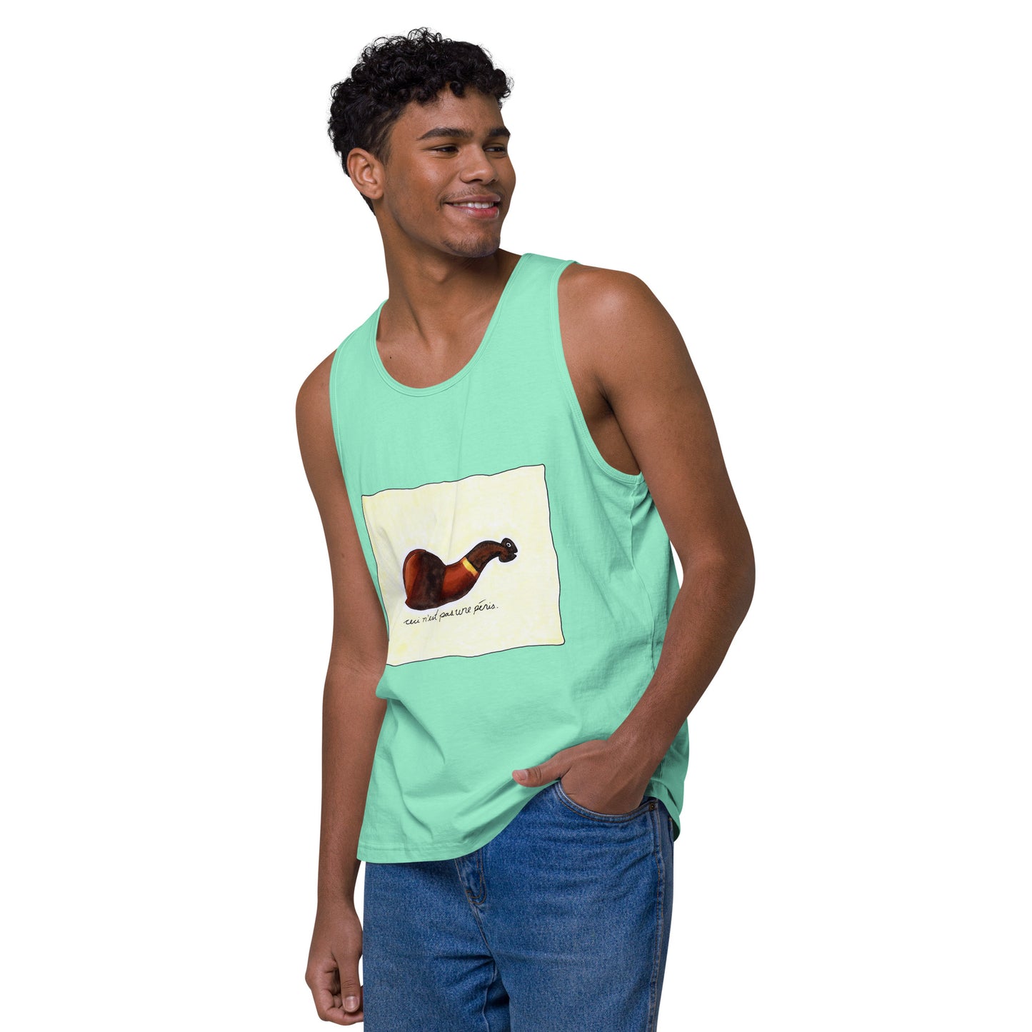 "Ceci n'est pas une pénis" Men’s premium tank top