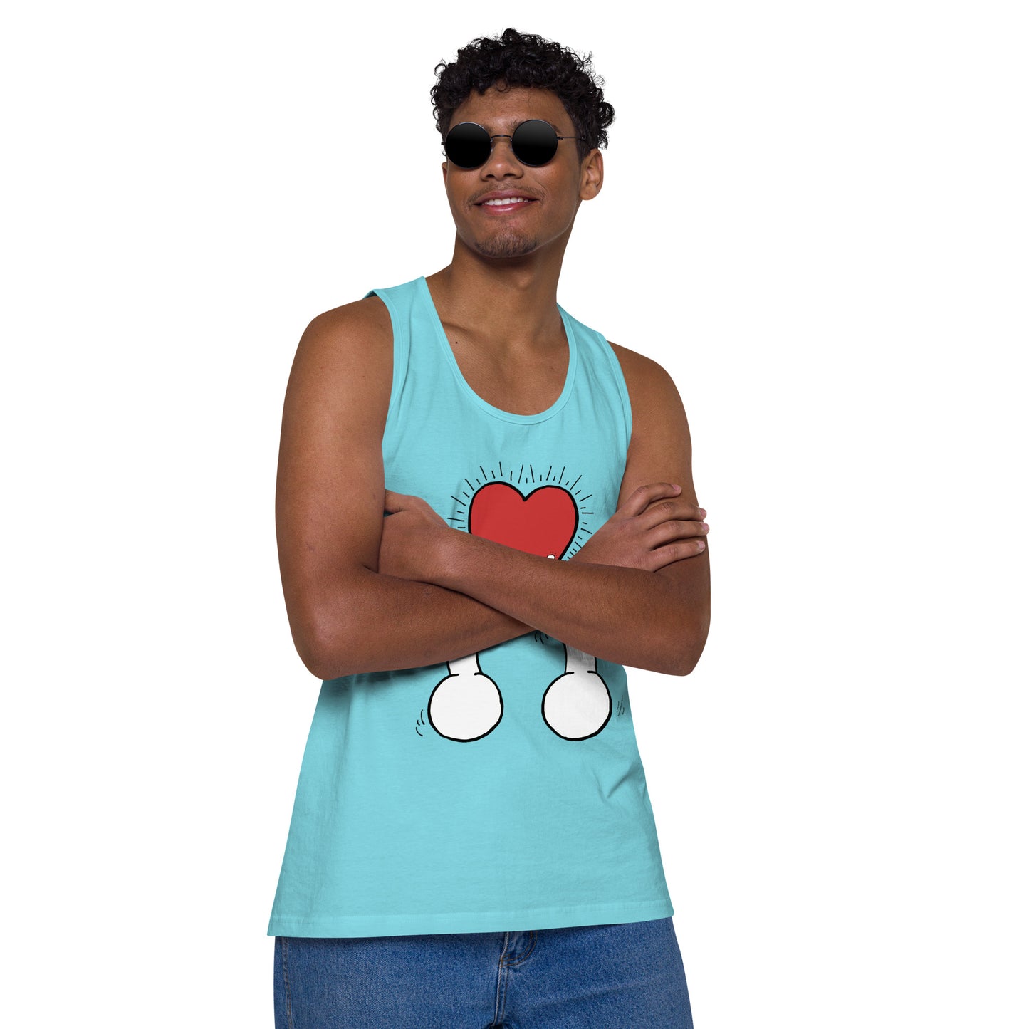 "Haring Heart" Men’s premium tank top