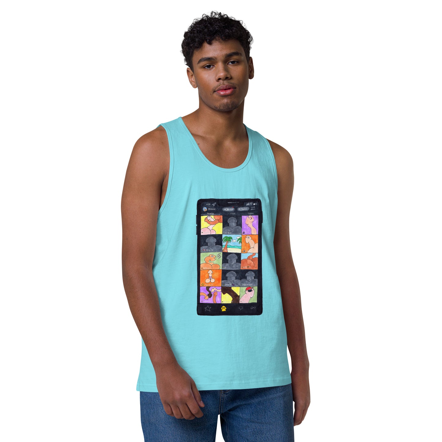 "Grindr" Men’s premium tank top