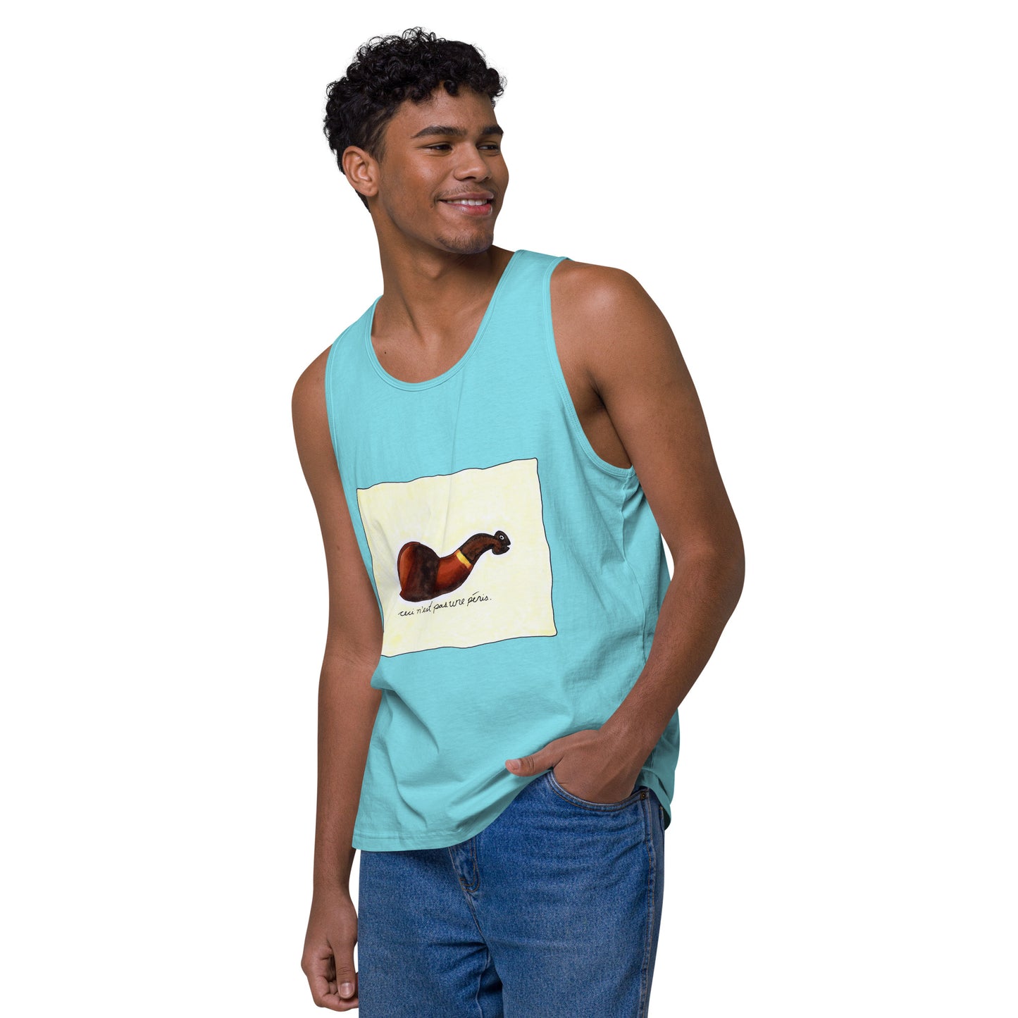 "Ceci n'est pas une pénis" Men’s premium tank top