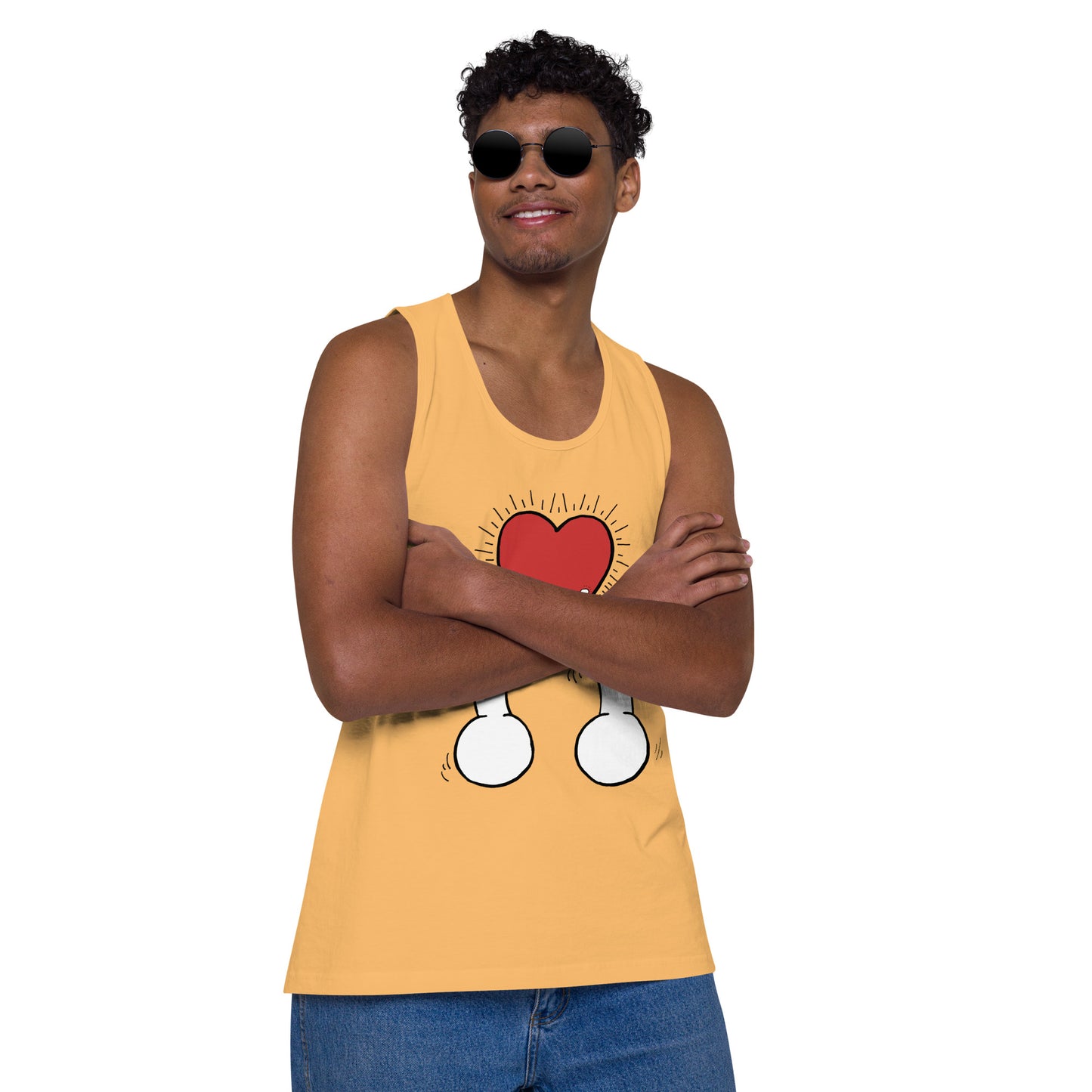 "Haring Heart" Men’s premium tank top