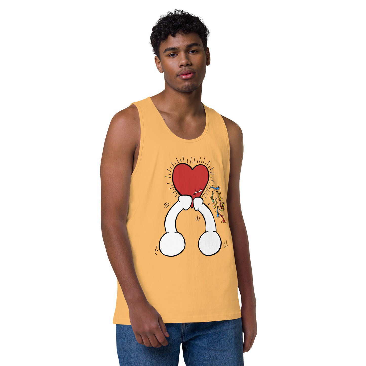 "Haring Heart" Men’s premium tank top