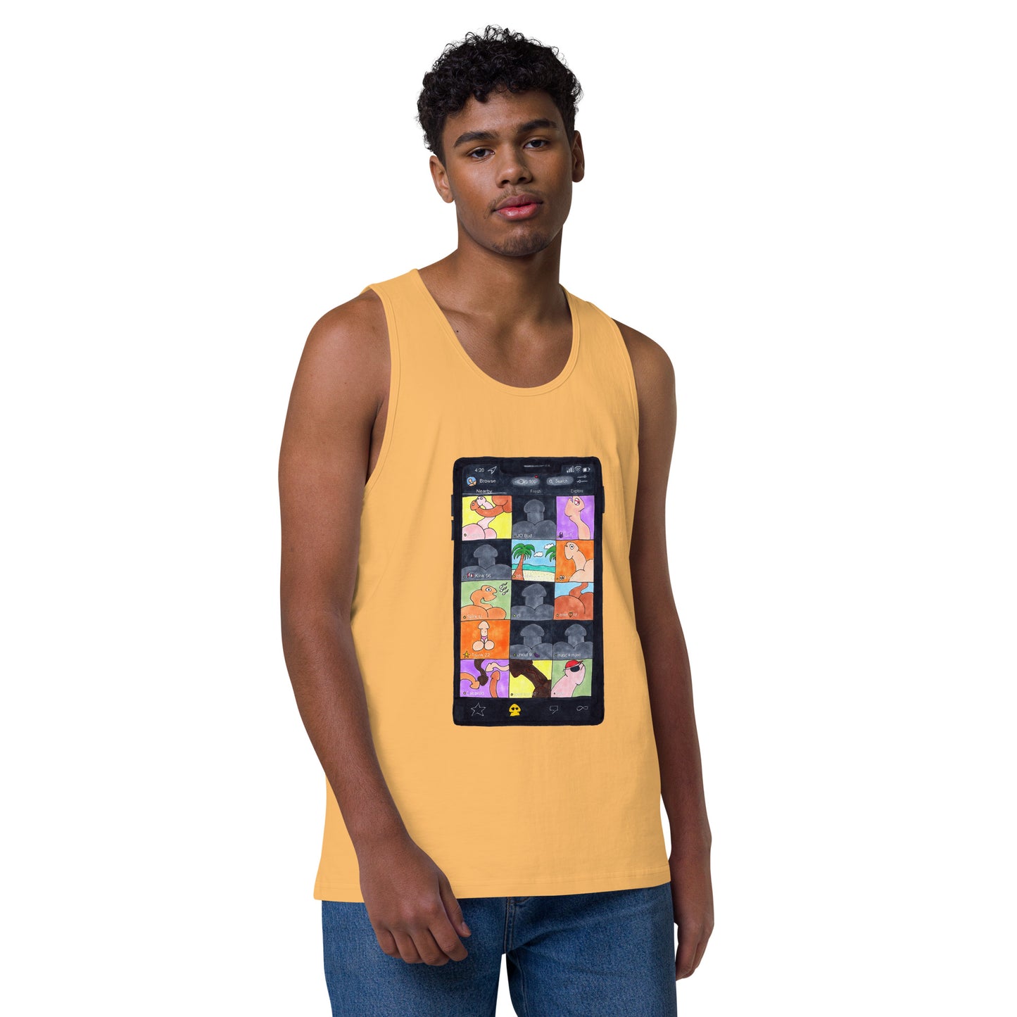 "Grindr" Men’s premium tank top