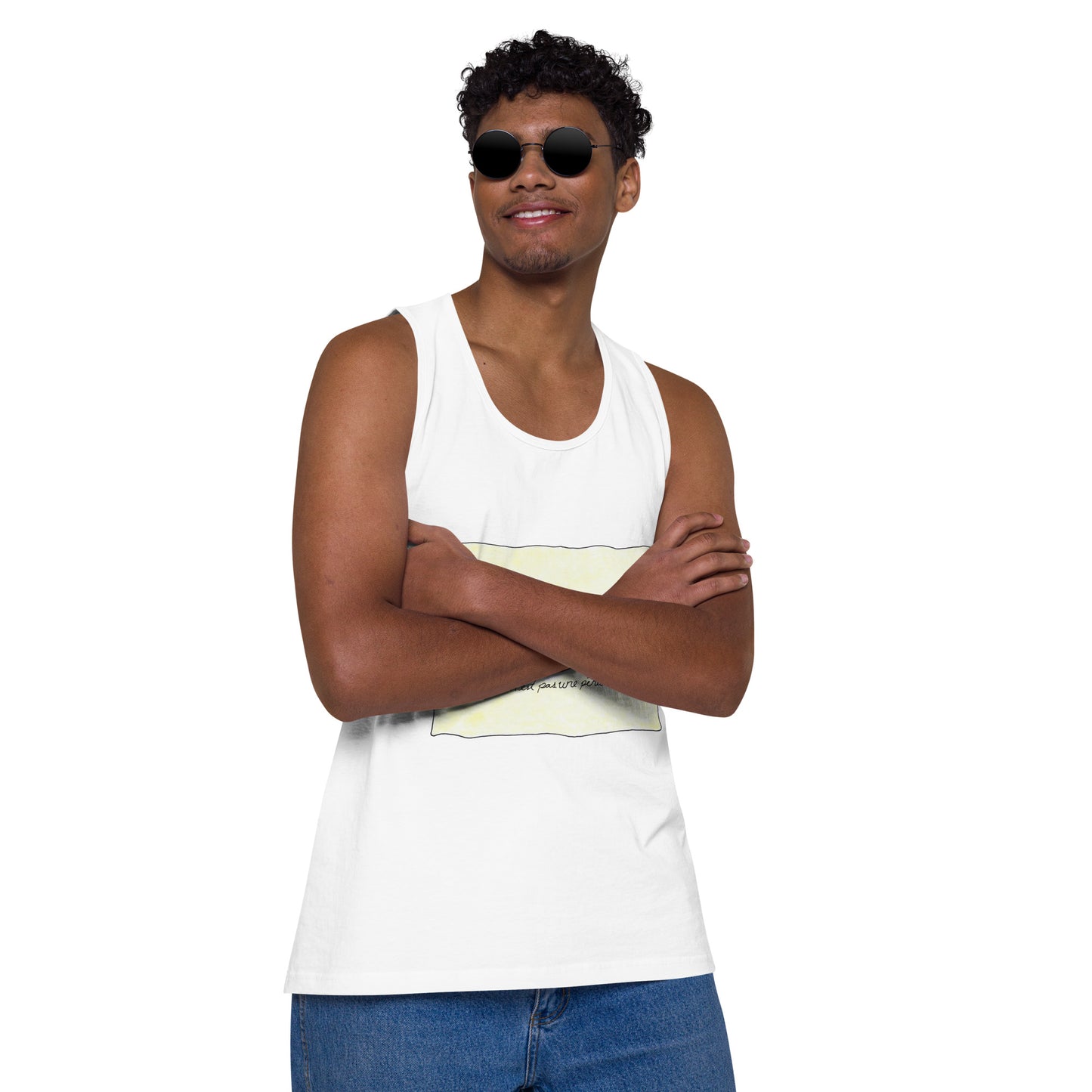 "Ceci n'est pas une pénis" Men’s premium tank top